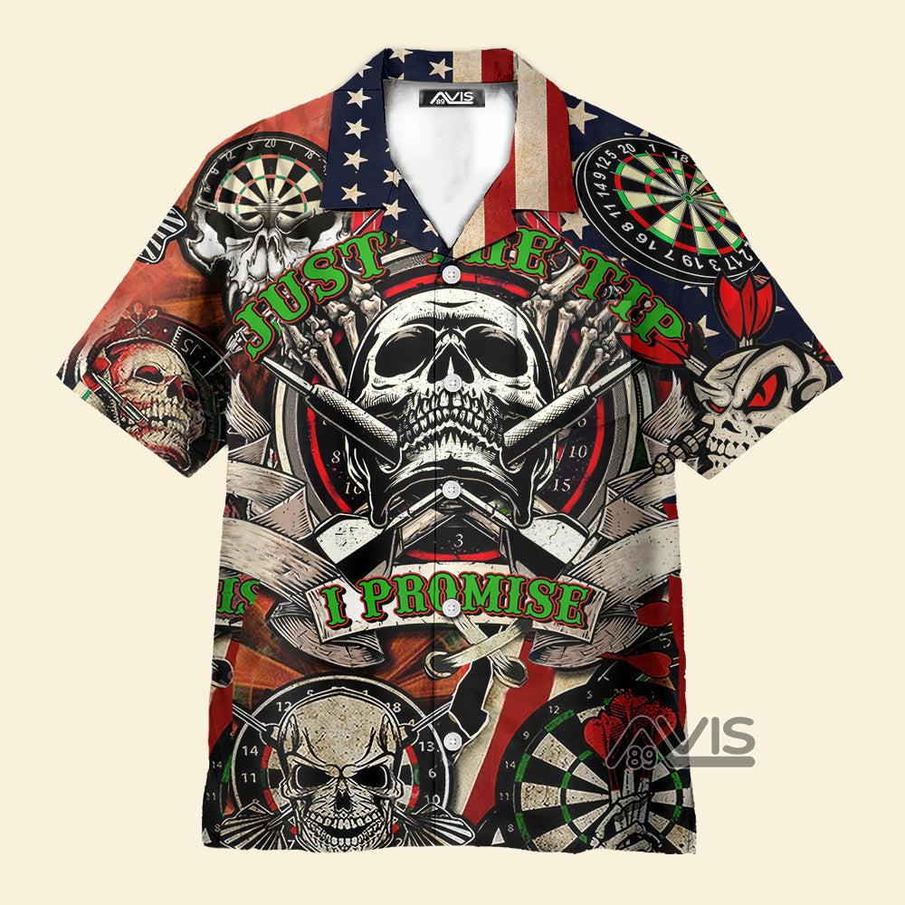 Avis89 Darts Just The Tip I Promise Skull - Hawaiian Shirt