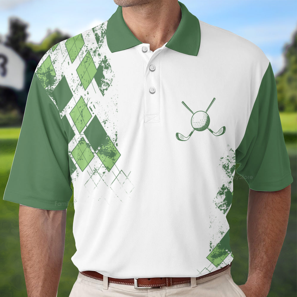 World Okeyest Golfer Green White - Gift For Golf Lovers - Men Polo