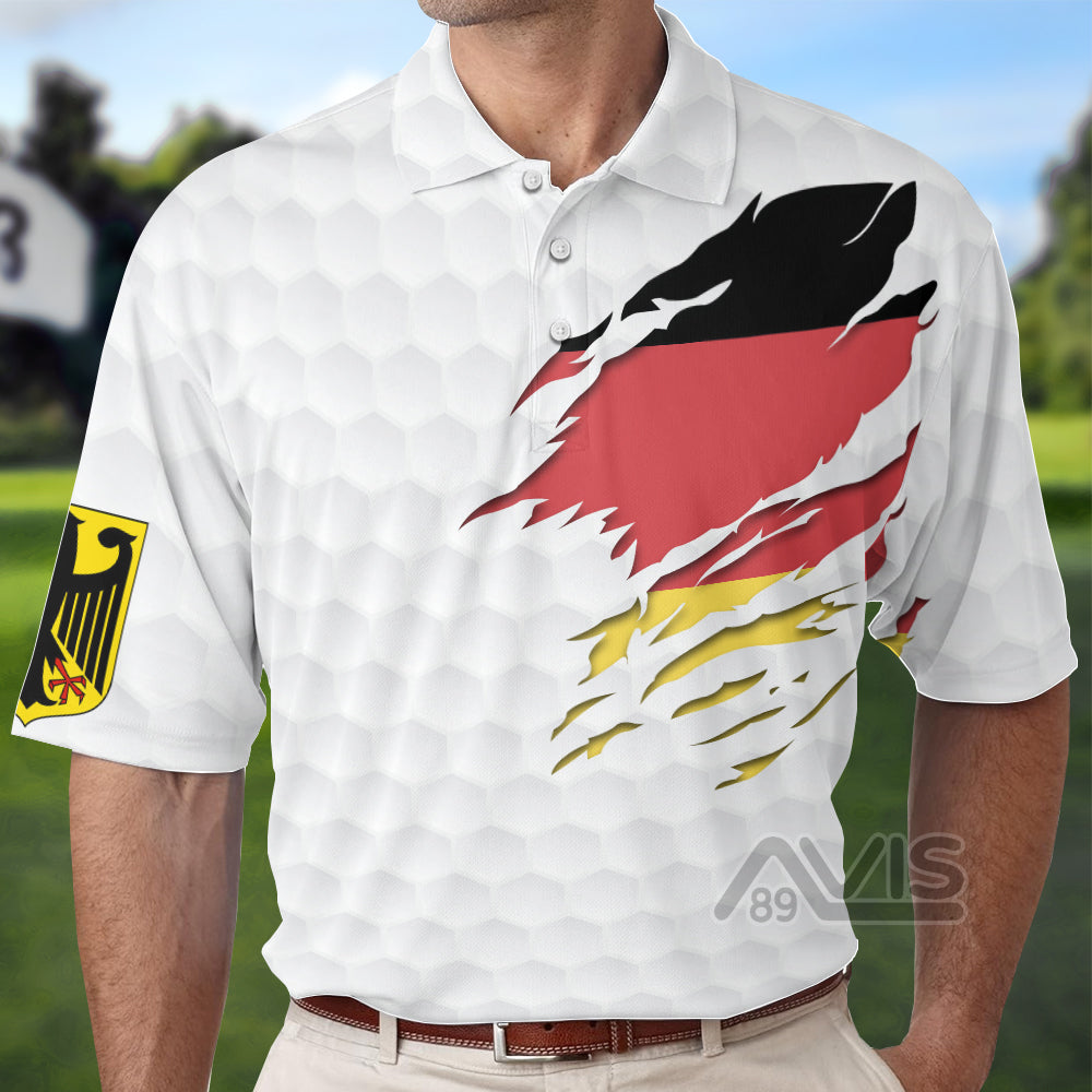 Avis89 Golf Germany Flag V2 - Men Polo Shirt