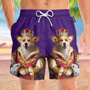 Elizabeth Corgi Funny - Beach Shorts