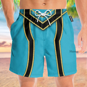 Power Rangers Mystic Force Blue Cosplay Costume - Beach Shorts