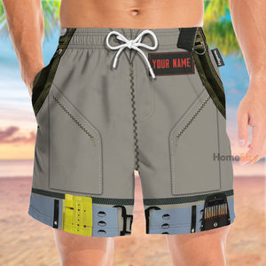 Custom Name Ghostbusters 1984 Cosplay Costume - Personalized Beach Shorts