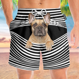 French Bulldog Stripes - Beach Shorts