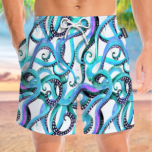 Octopus Tentacles Blue - Beach Shorts