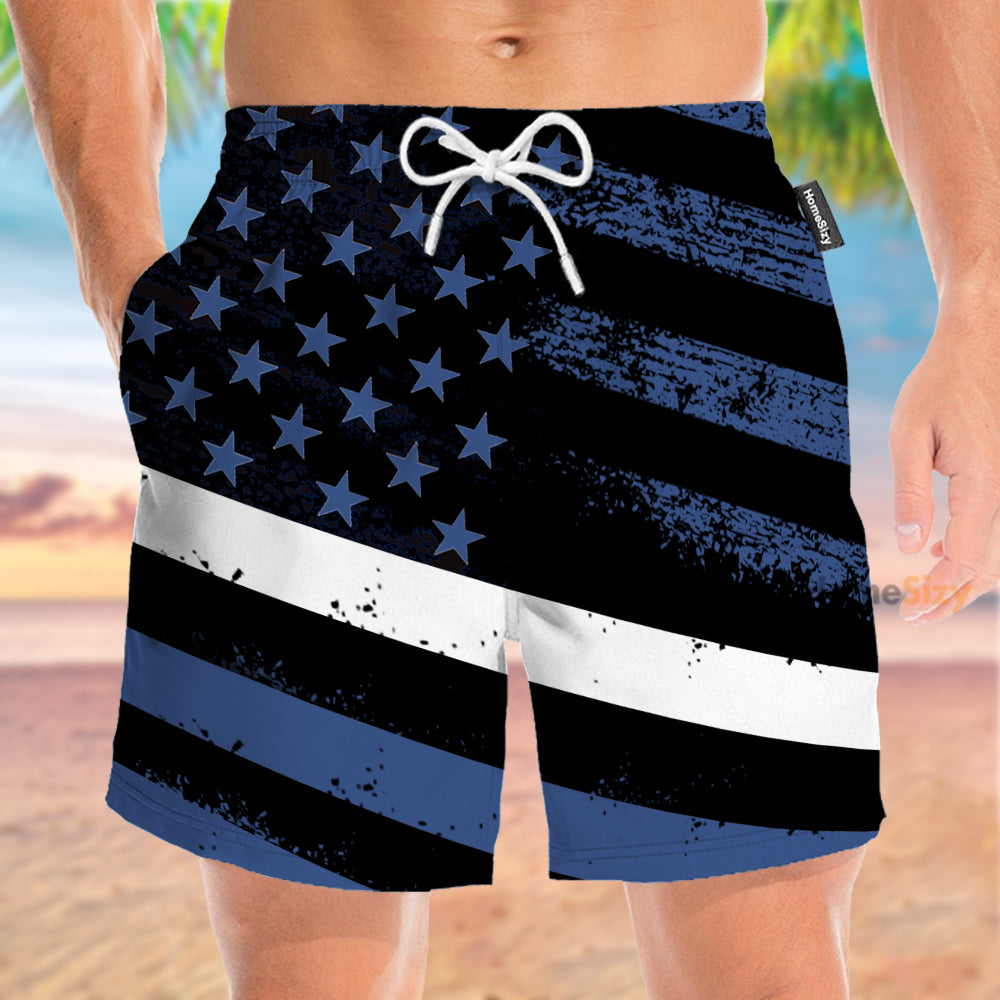 Emergency Medical American Flag - Beach Shorts