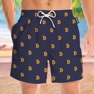 Bitcoin Seamless Pattern - Beach Shorts