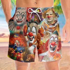 Funny Clowns In The Circus - Beach Shorts