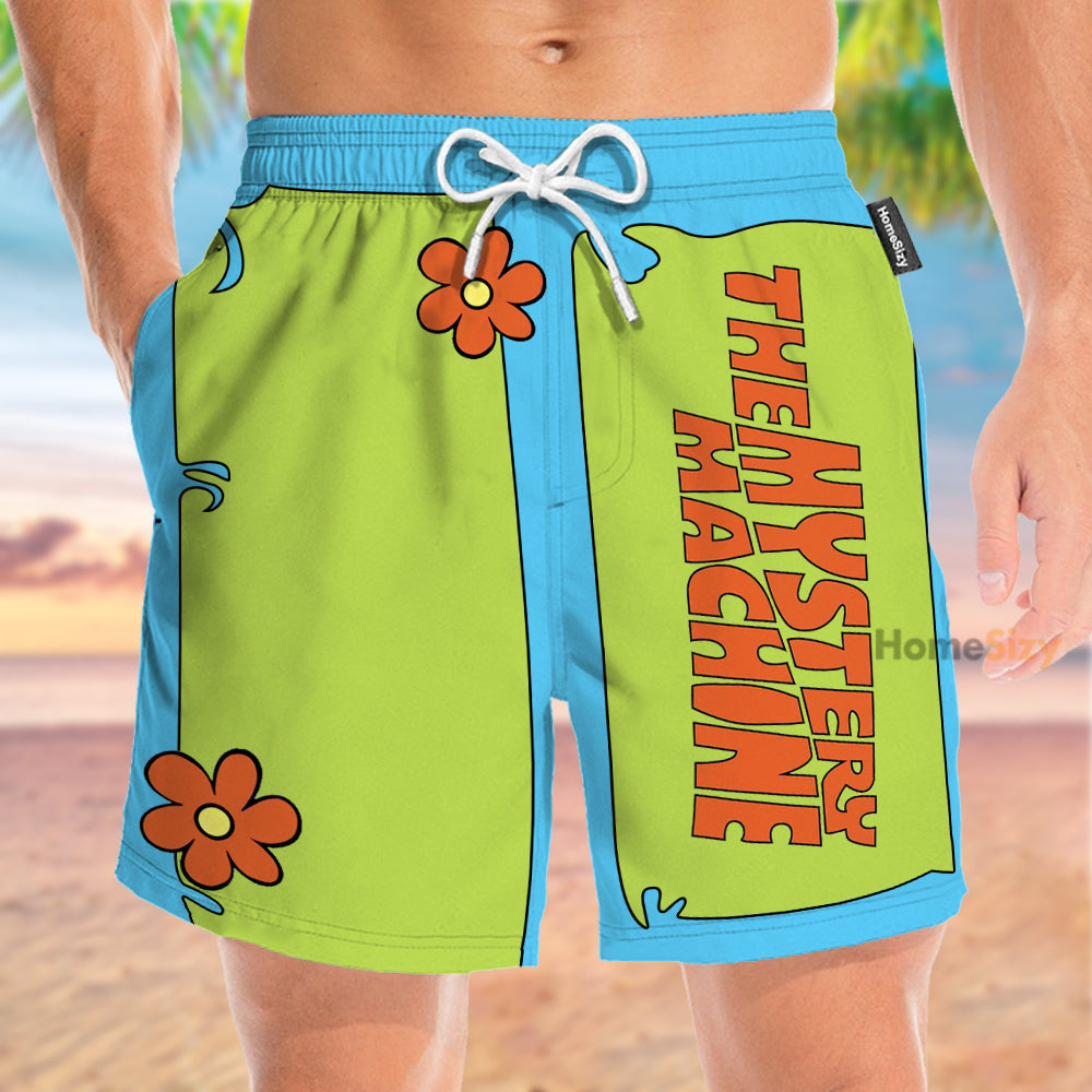 Scooby Doo Movie The Mystery Machine Cosplay Costume - Beach Shorts