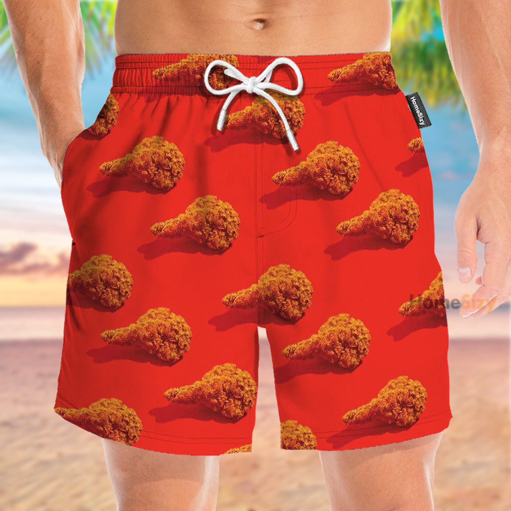 Fried Chicken Funny - Beach Shorts