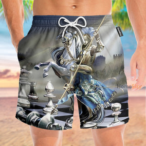 The Knight In Chess - Beach Shorts