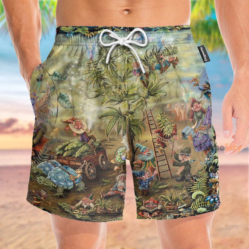 Cannabis Mushroom Funny - Beach Shorts