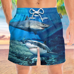 Deep Sea Sharks Tropical - Beach Shorts