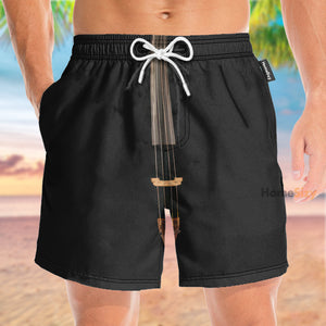 Black Cello Funny - Beach Shorts