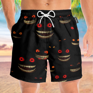 Eerie Eyes Black - Beach Shorts