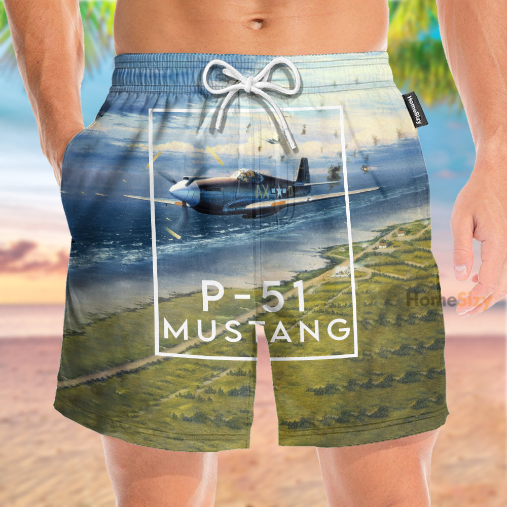 North American P-51 Mustang - Beach Shorts