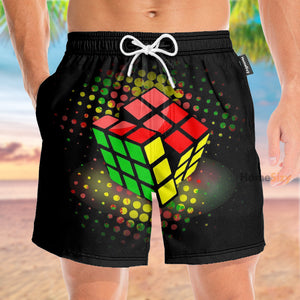 Game Rubik Cube 3x3 - Beach Shorts