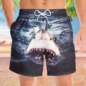 Shark Big Jaws Tropical - Beach Shorts