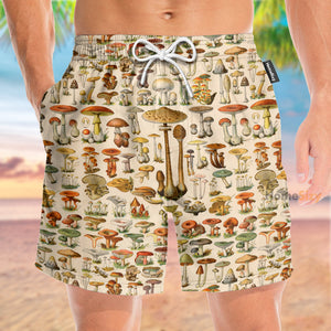 Mushrooms Funny Tropical - Beach Shorts