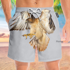 Red Tail Hawk Tropical - Beach Shorts