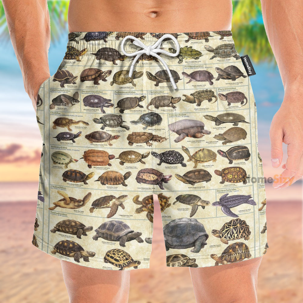 Terrapins Turtles & Tortoises - Beach Shorts