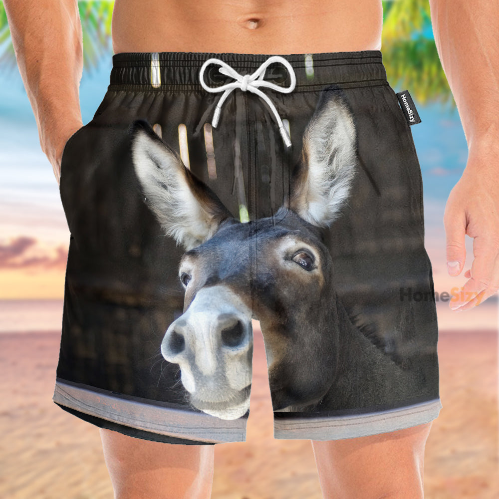 Donkey Animal Funny - Beach Shorts