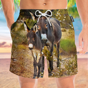 Cute Donkey Funny - Beach Shorts