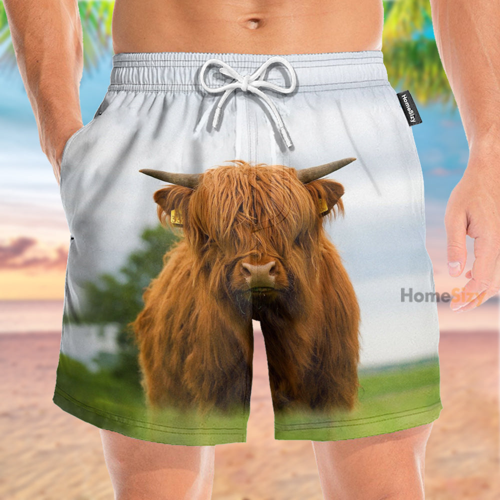 Highland Cattle Funny - Beach Shorts