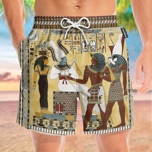 Ancient Egypt Pattern - Beach Shorts