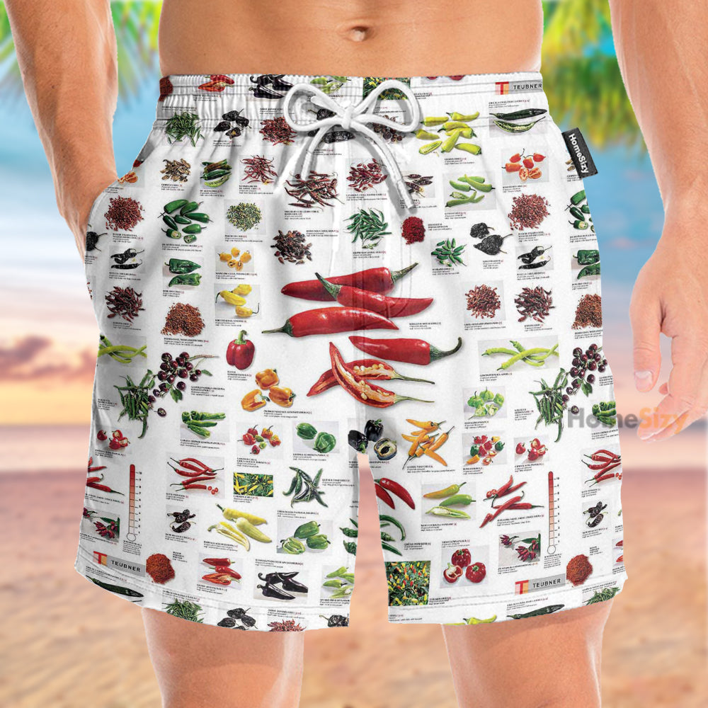 Chilly & Paprika Pattern Tropical - Beach Shorts