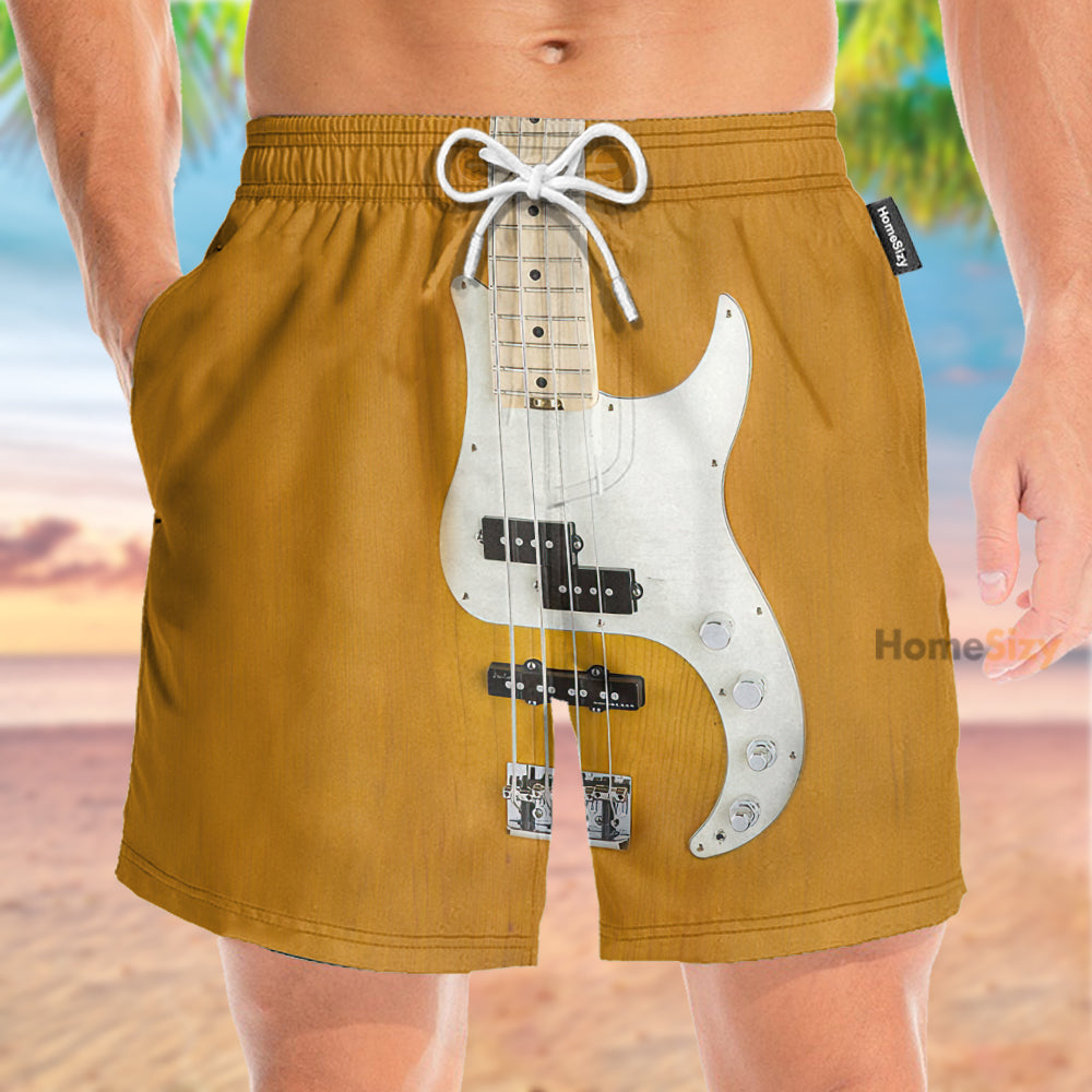 Brown Fender Precision Bass Cosplay Costume - Beach Shorts