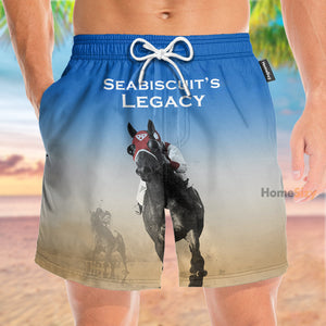 Seabiscuit Legacy Racing Horse - Beach Shorts