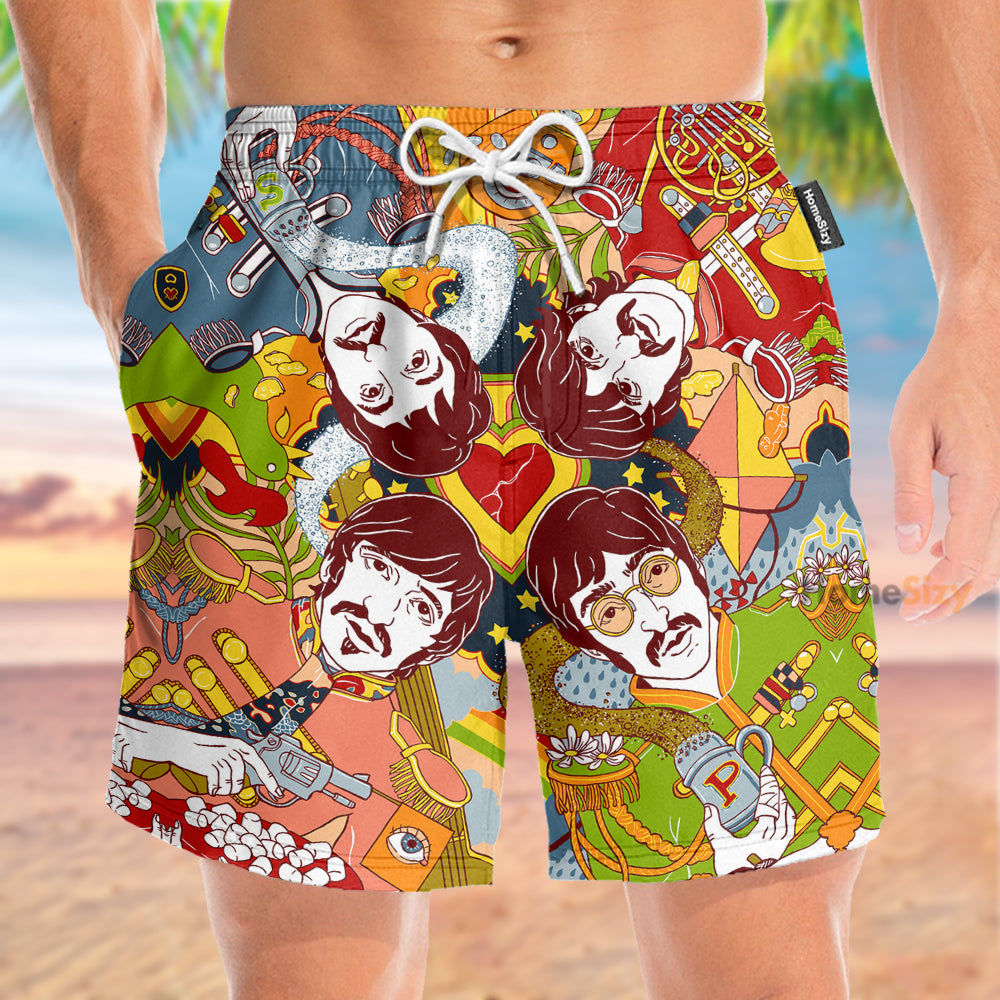 The Beatles Cosplay Costume Funny - Beach Shorts