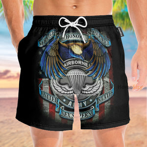 Service Honor Sacrifice Airborne - Beach Shorts