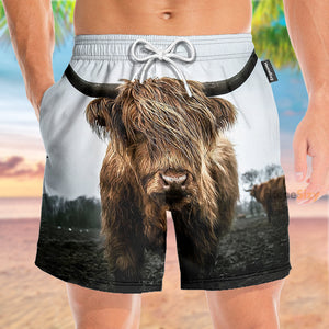 Highland Cattle Funny - Beach Shorts