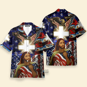 Avis89 America Jesus Bless - Hawaiian Shirt