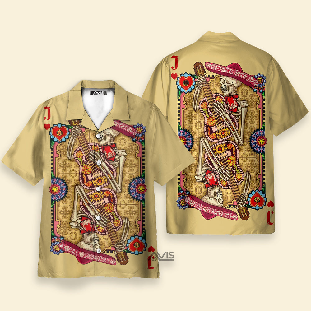 Avis89 Skull Playing Card Yellow Version - Hawaiian Shirt