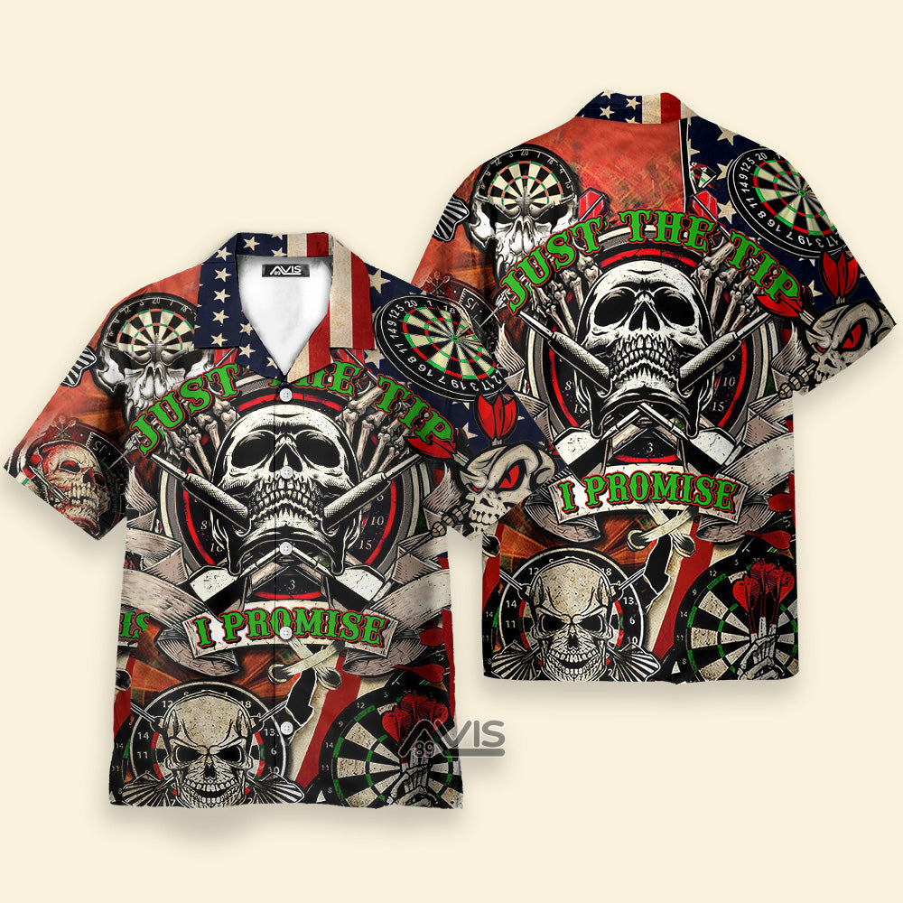 Avis89 Darts Just The Tip I Promise Skull - Hawaiian Shirt