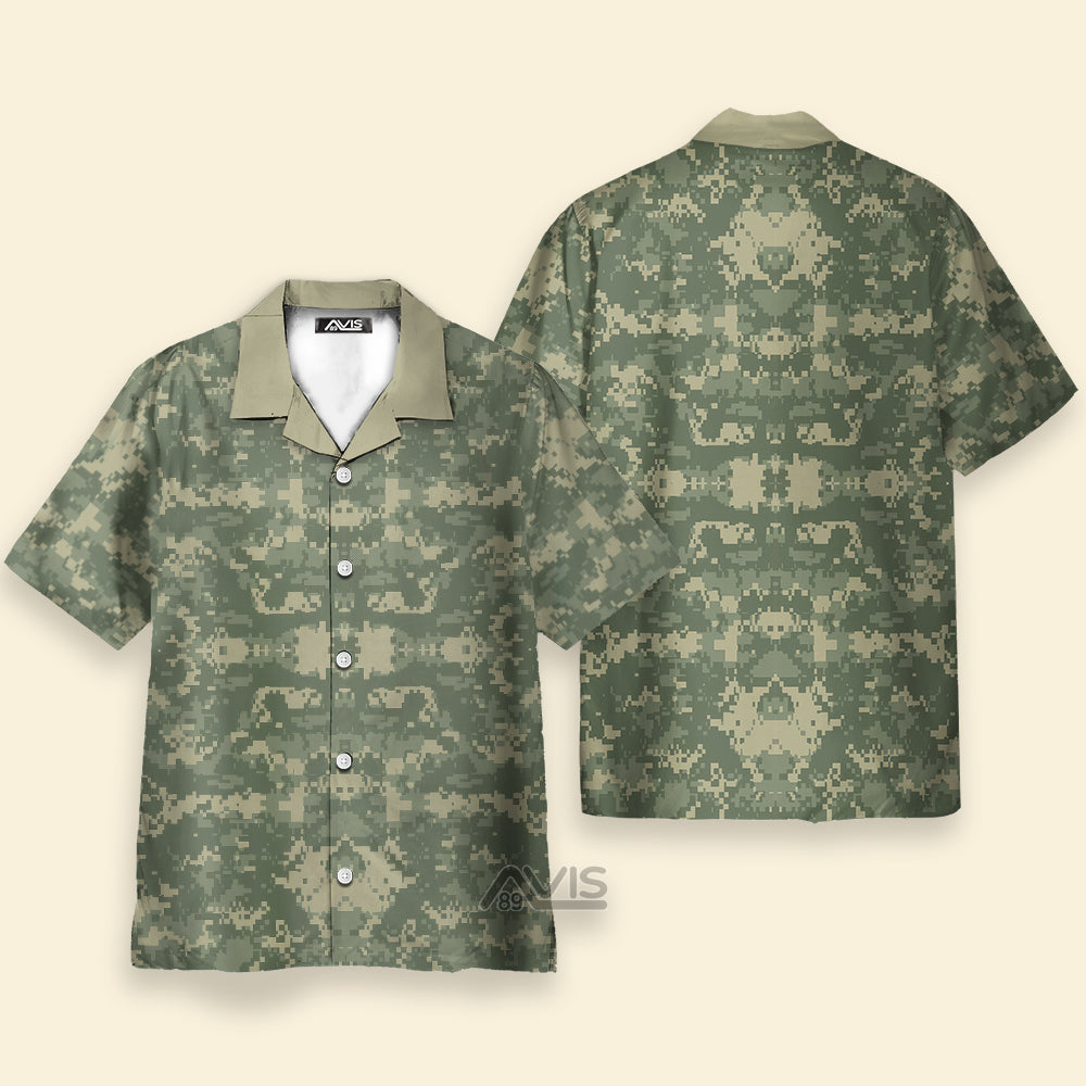 Avis89 American ACU Universal Camouflage Pattern Camo - Costume Hawaiian Shirt