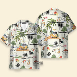 Avis89 Corgi Hawaii Beach - Hawaiian Shirt