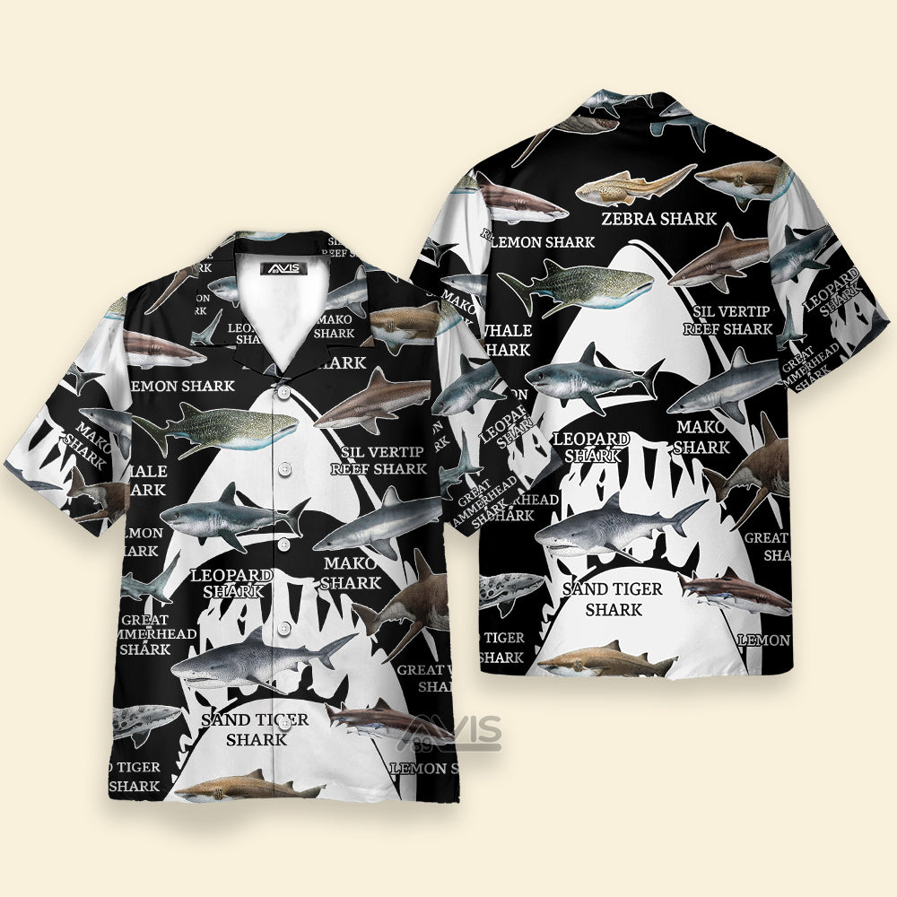 Avis89 Sharks Of The World - For Men And Women - Hawaiian Shirt