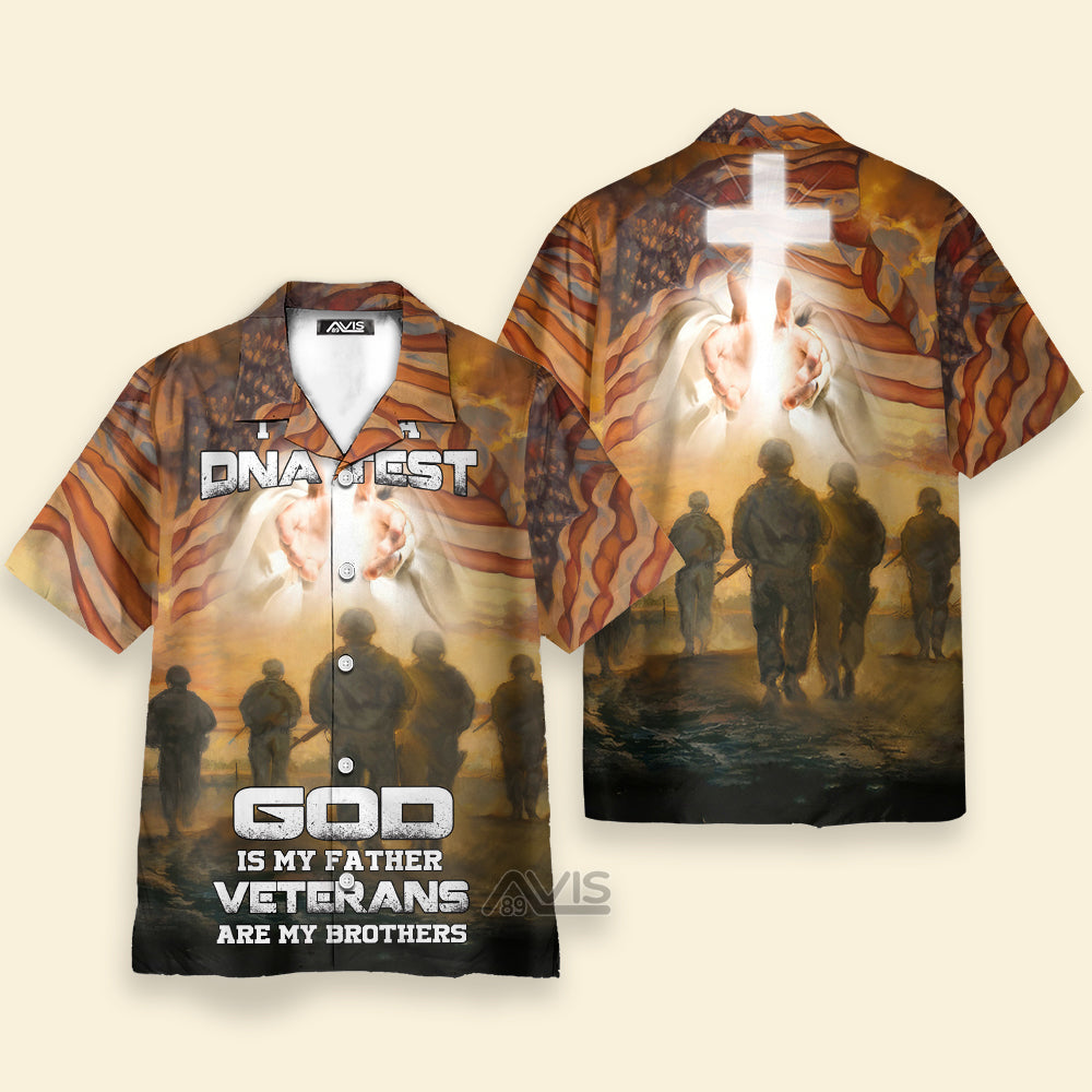 Avis89 I Took A DNA Test God Is My Father Veterans - Gift For Dad - Hawaiian Shirt