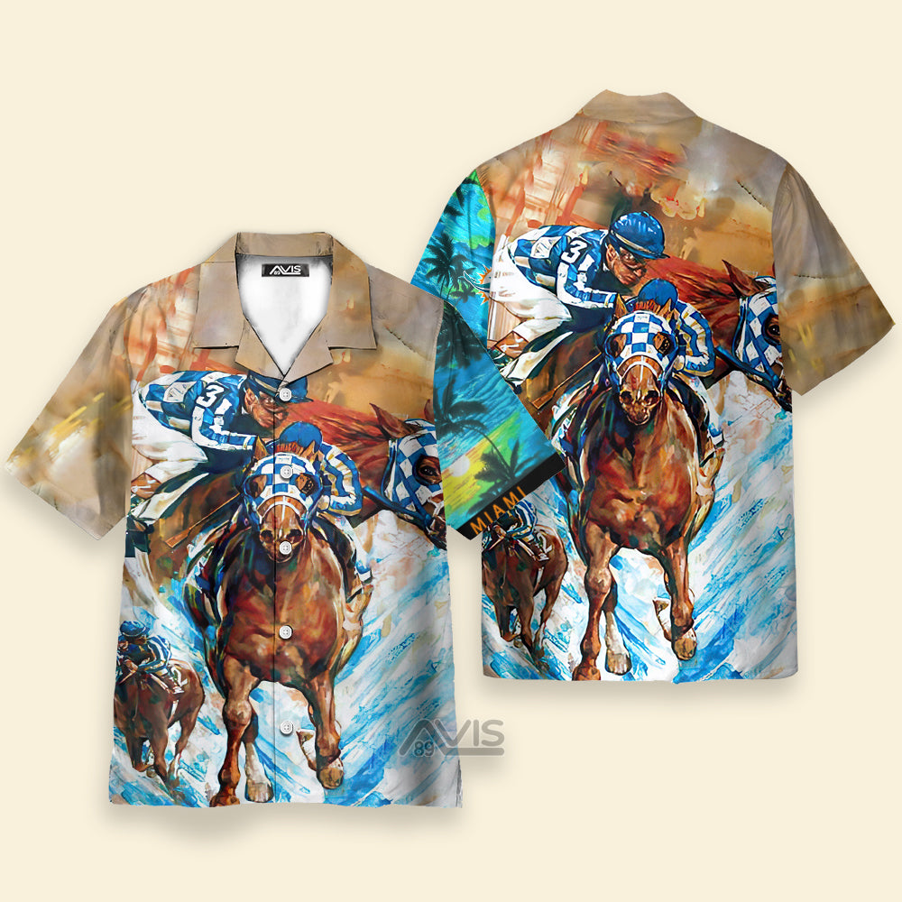 Avis89 Secretariat Horse Racing Art Hawaii Shirt