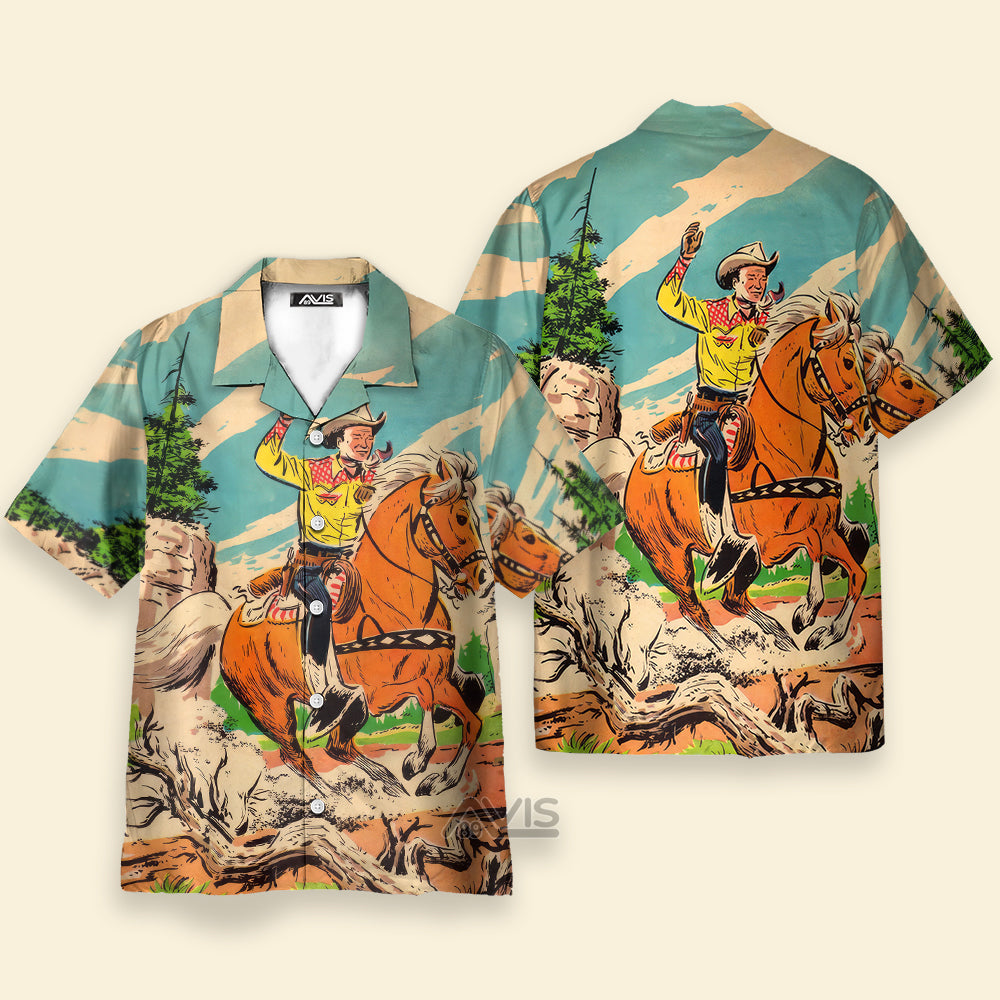 Avis89 Western Cowboy Equestrian - Hawaiian Shirt