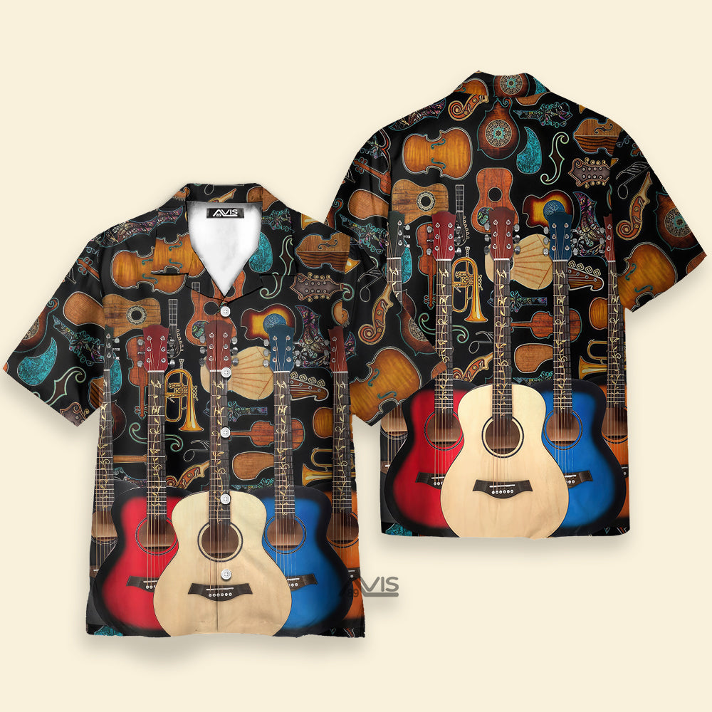 Avis89 Guitar Lover Happy Life With Music - Hawaiian Shirt