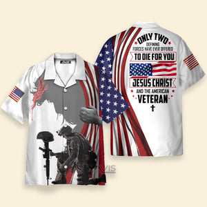 Avis89 Jesus Christ And The American Veteran Aloha - Hawaiian Shirt