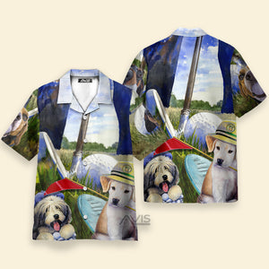 Avis89 Golf Dog Funny Art Style - Gift For Dog Lovers - Hawaiian Shirt