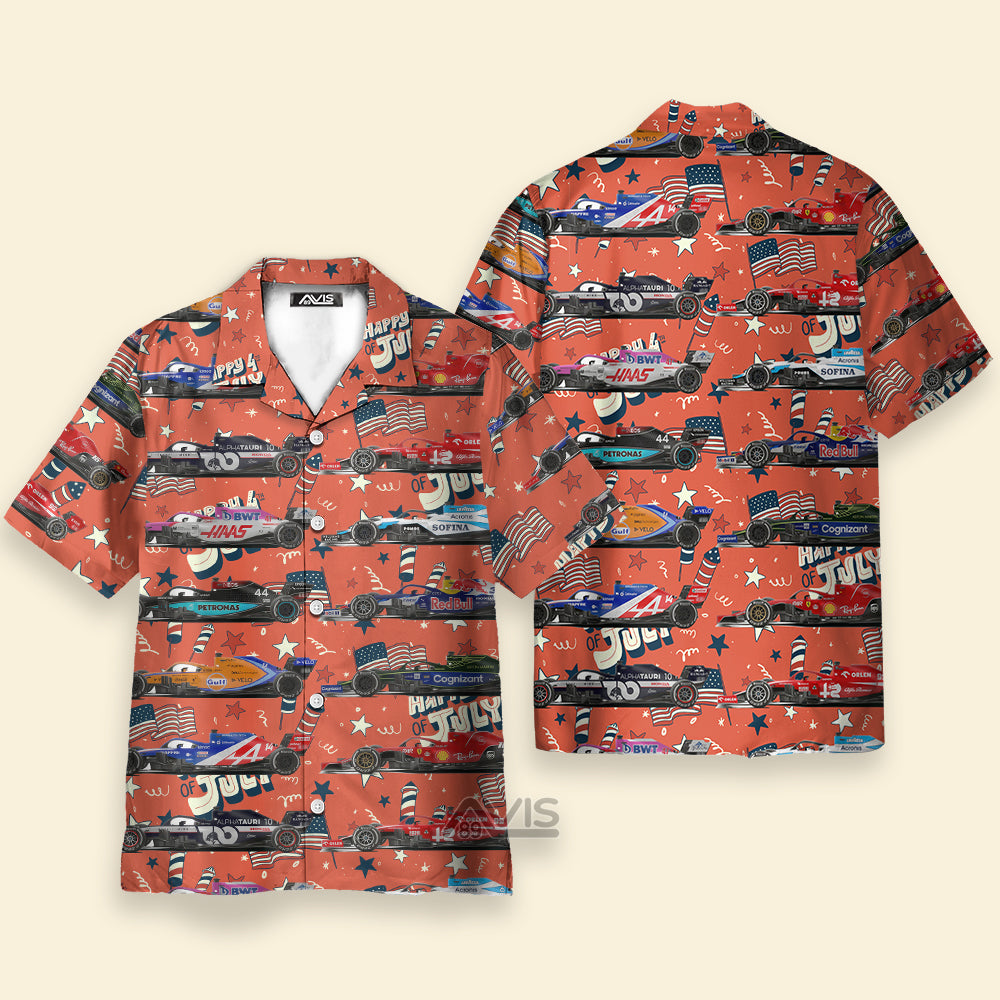 F1 Formula One Teams 2023 4Th Of July - Hawaiian Shirt