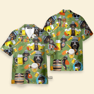 Avis89 Dachshund Drinking Beer - Hawaiian Shirt