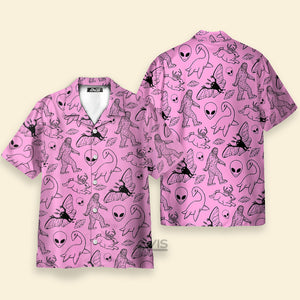 Avis89 Bigfoot Alien Pink - For Men And Women - Hawaiian Shirt