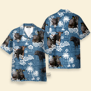 Avis89 Unique Black Angus Happiness - Hawaiian Shirt